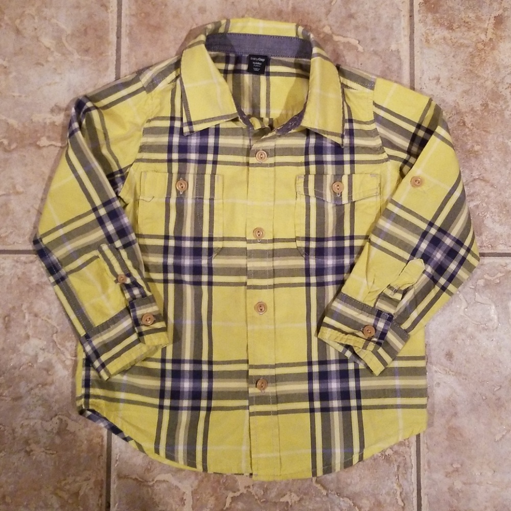 Baby Gap Plaid button down collar shirt